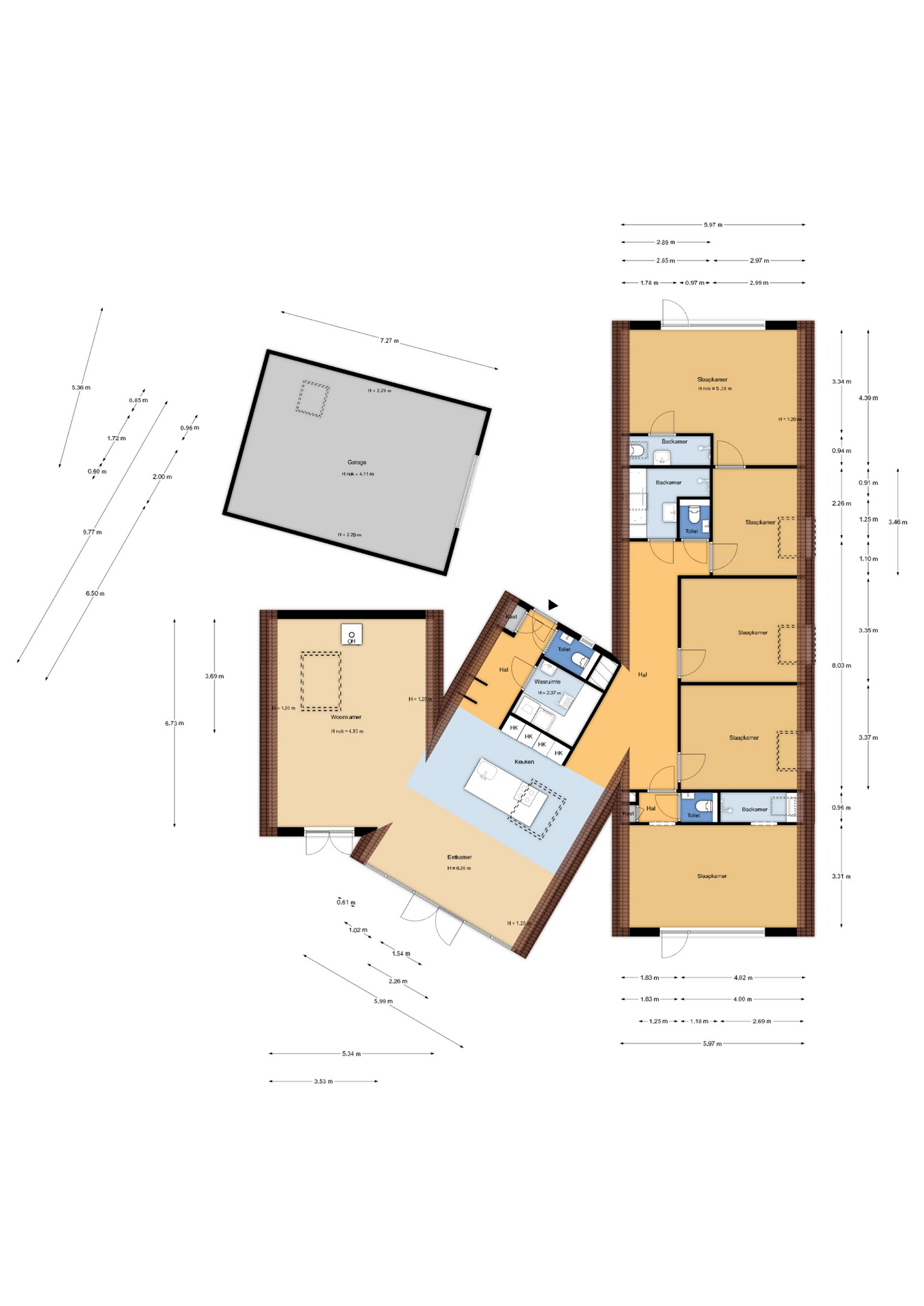Plattegrond 1 van Sportlaan 3b