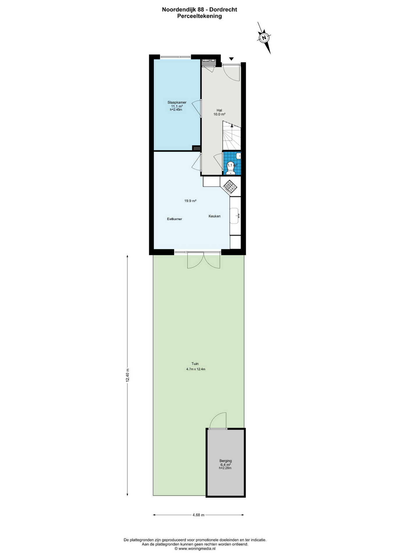 Plattegrond 1 van Noordendijk 88