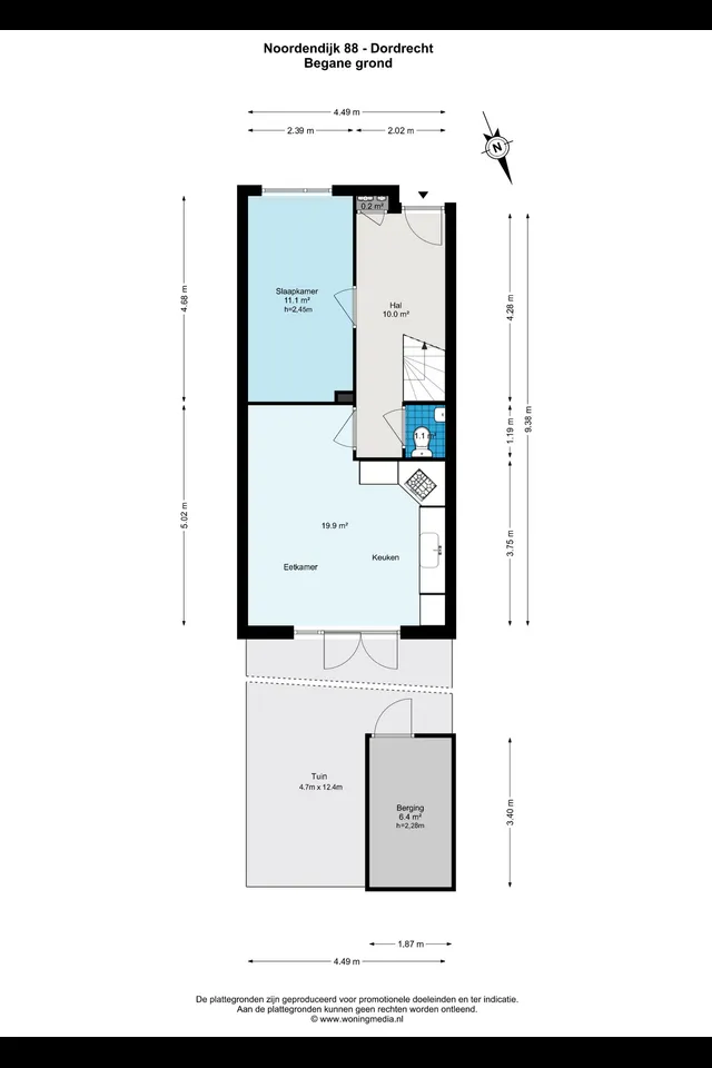 Plattegrond 2 van Noordendijk 88