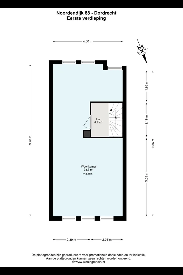 Plattegrond 3 van Noordendijk 88