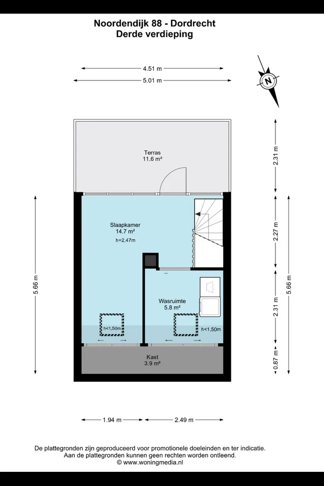 Plattegrond 5 van Noordendijk 88
