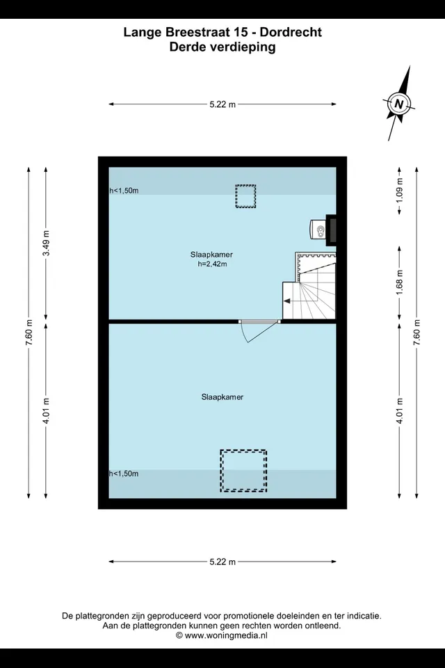 Plattegrond 3 van Lange Breestraat 15