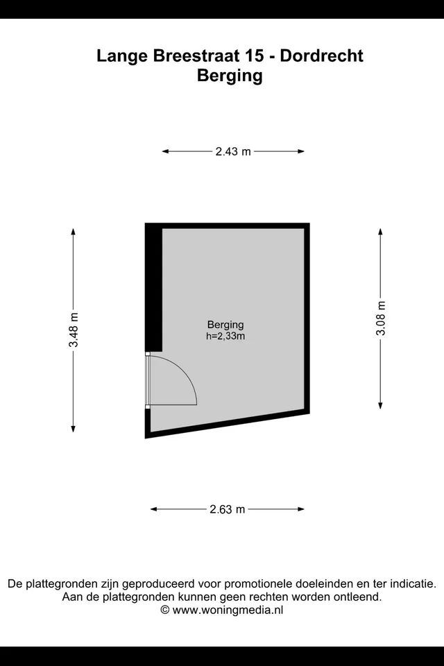 Plattegrond 4 van Lange Breestraat 15