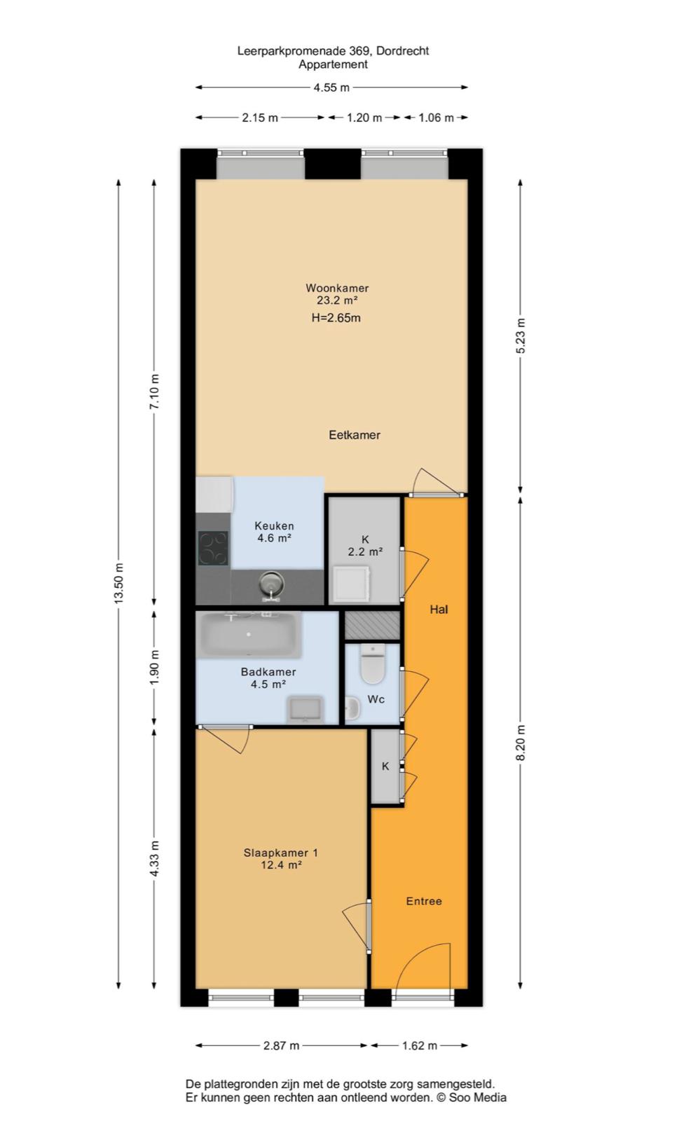 Plattegrond 1 van Leerparkpromenade 369