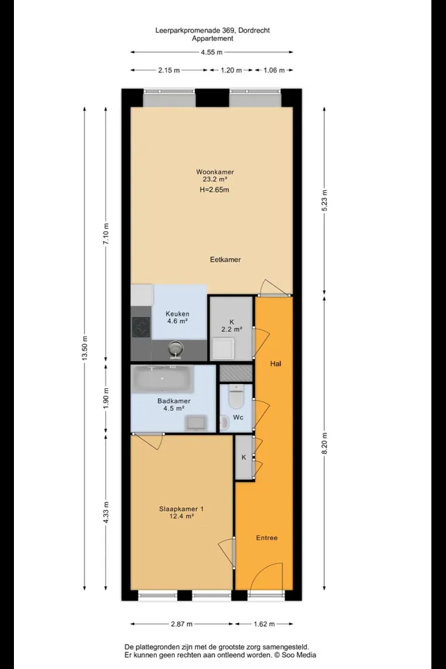 Plattegrond 1 van Leerparkpromenade 369