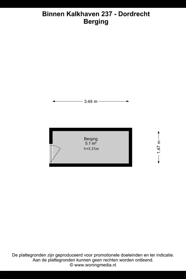 Plattegrond 2 van Binnen Kalkhaven 237