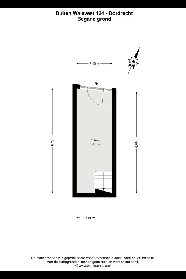 Plattegrond 1 van Buiten Walevest 124