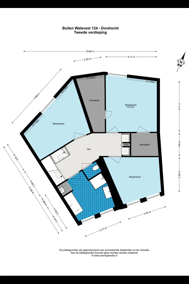 Plattegrond 3 van Buiten Walevest 124