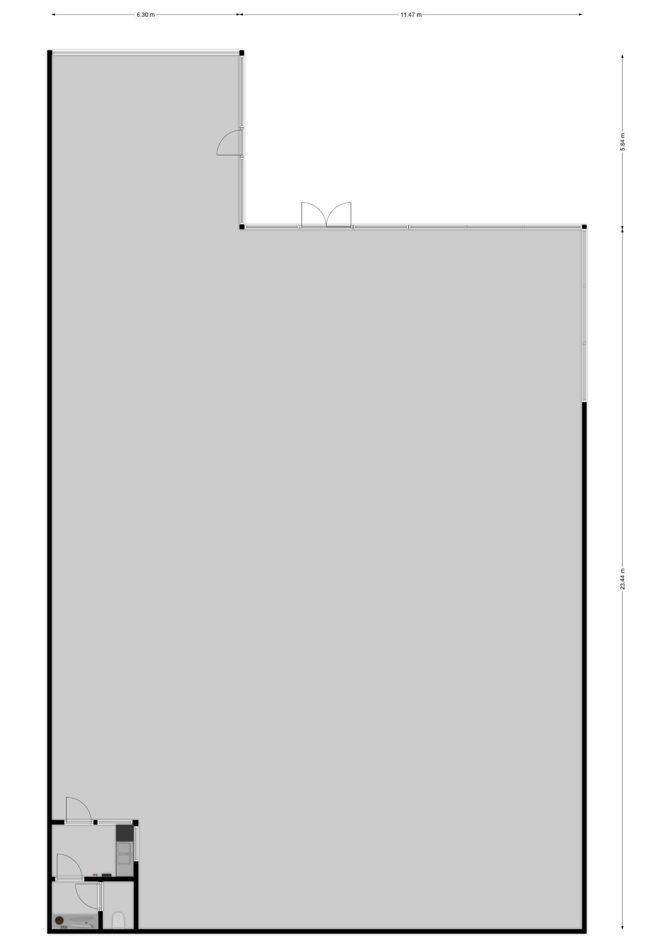 Plattegrond 1 van Delta-Industrieweg 38