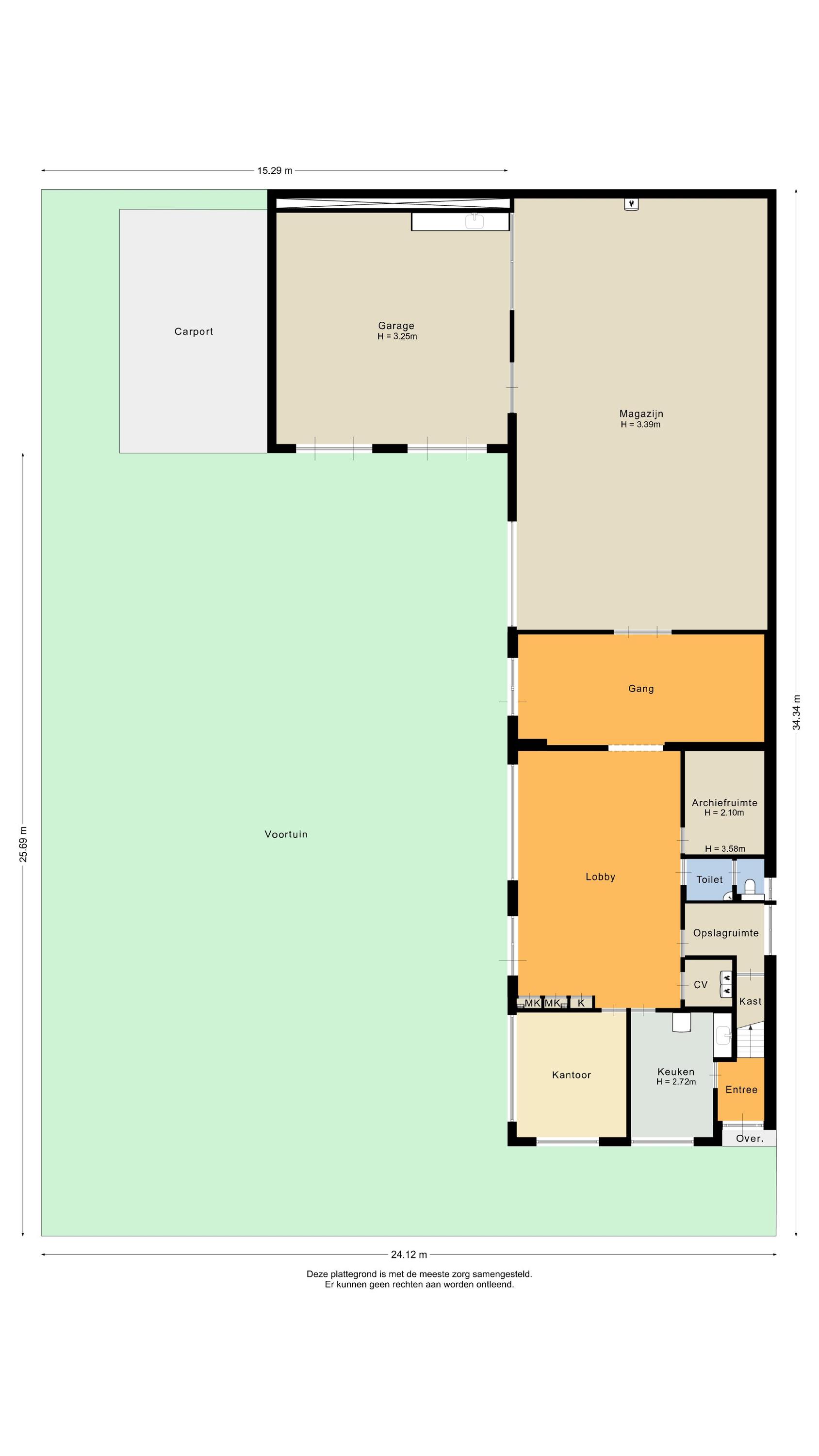 Plattegrond 1 van M. Beenstraat 16