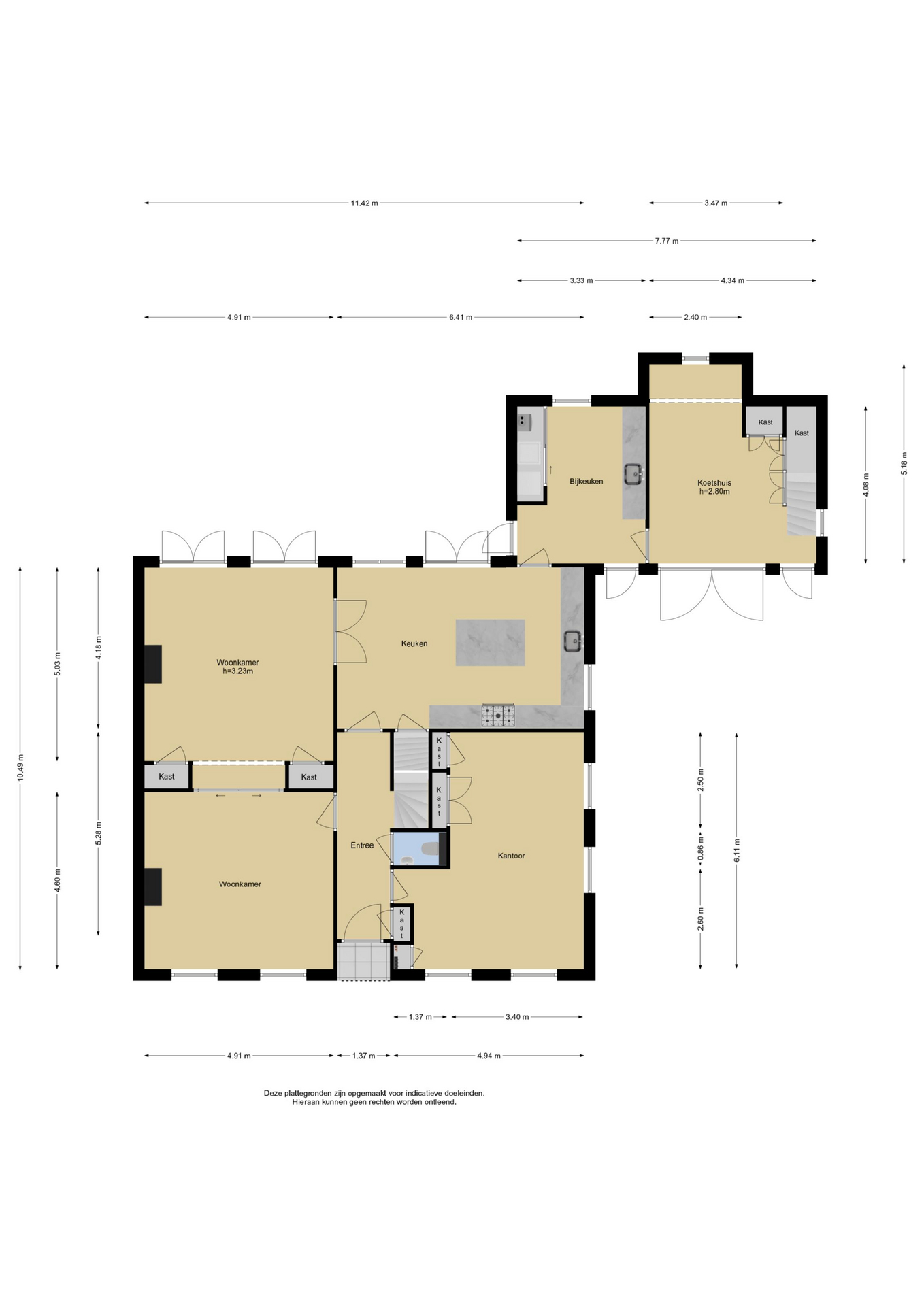 Plattegrond 1 van Burg Letteweg 19