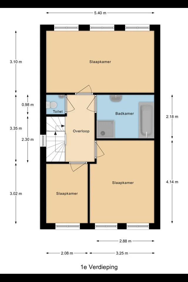 Plattegrond 2 van Witte de Withstraat 41