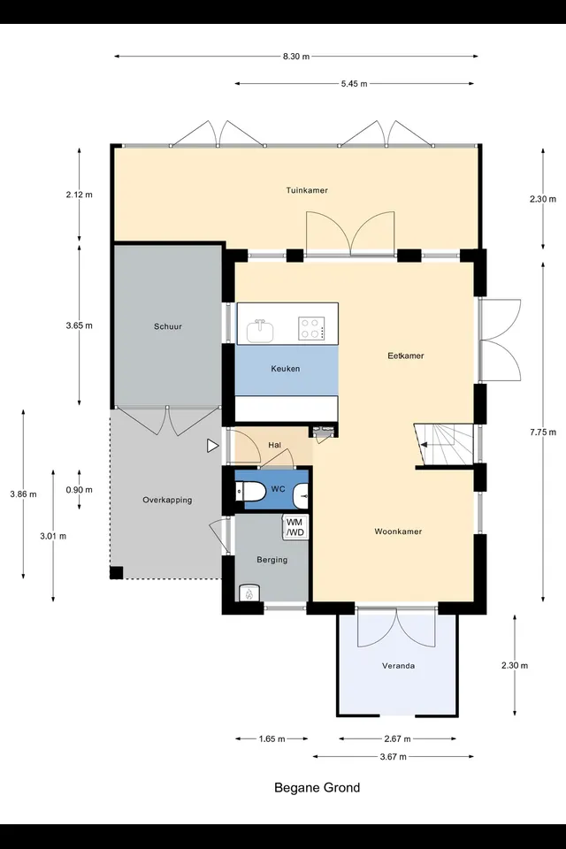 Plattegrond 1 van Wevelsweg 342