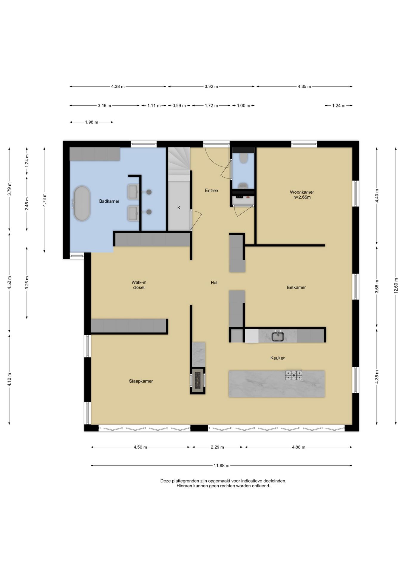 Plattegrond 1 van Burghseweg 74