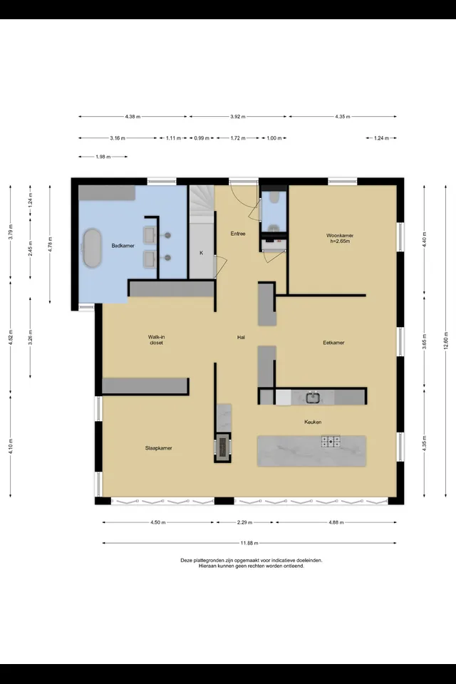 Plattegrond 1 van Burghseweg 74