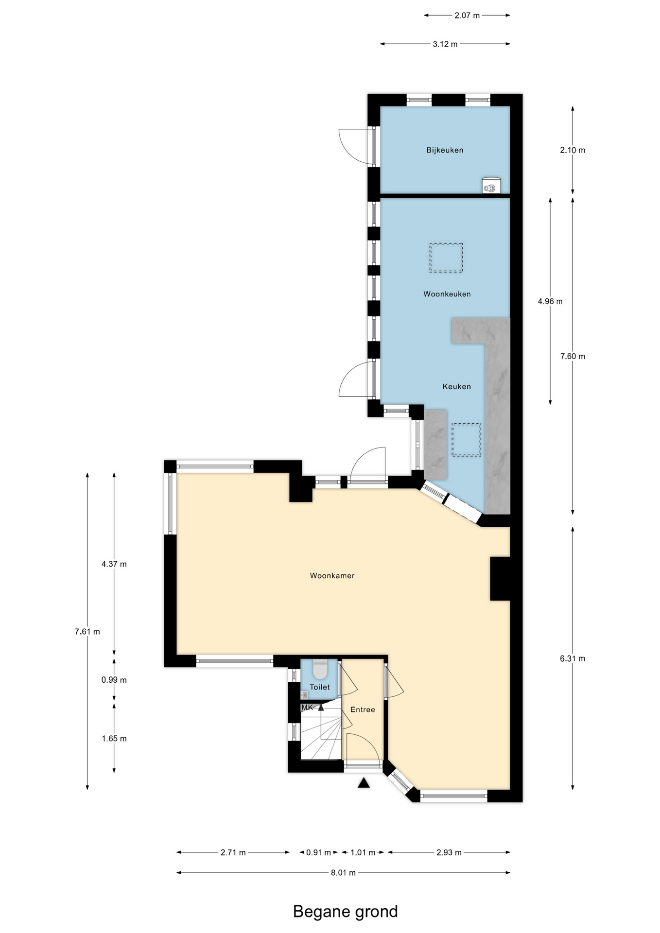 Plattegrond 1 van Mr Egter v Wissekerkepln 7