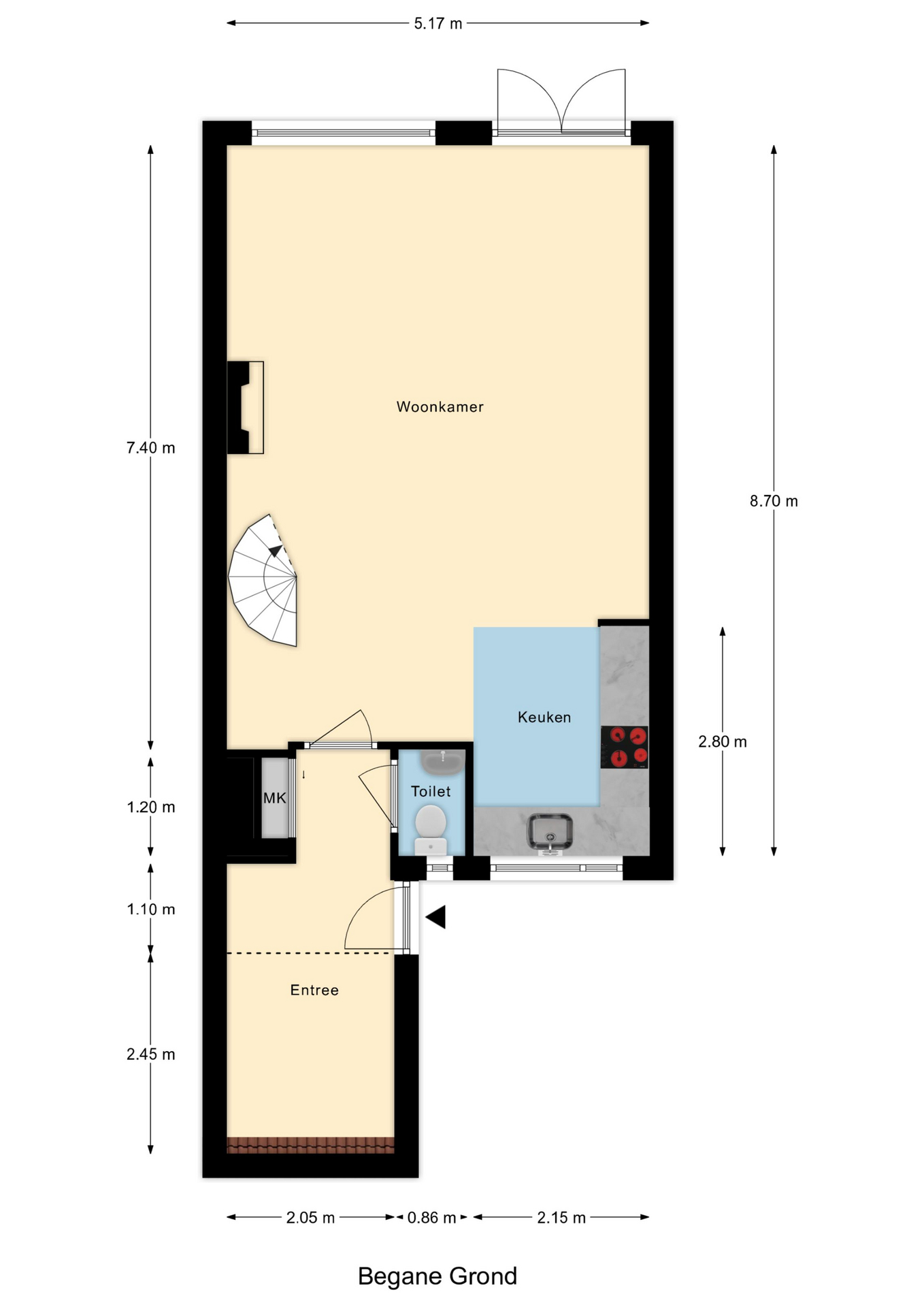 Plattegrond 1 van Kruisbooglaan 23