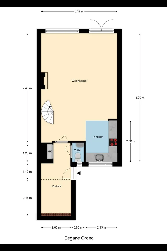 Plattegrond 1 van Kruisbooglaan 23