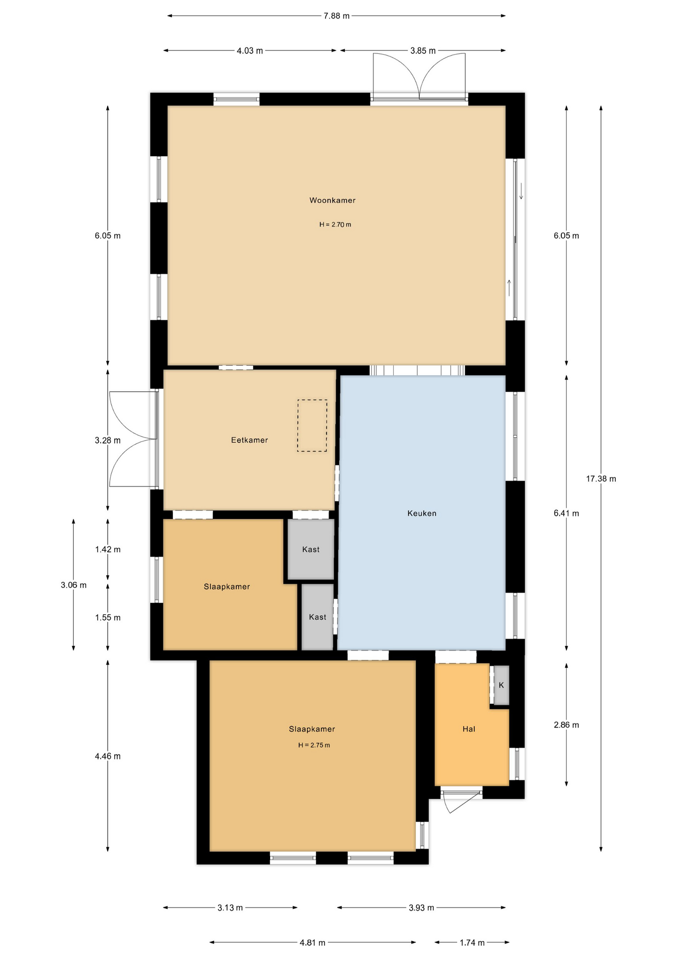Plattegrond 1 van Abbewerveweg 5