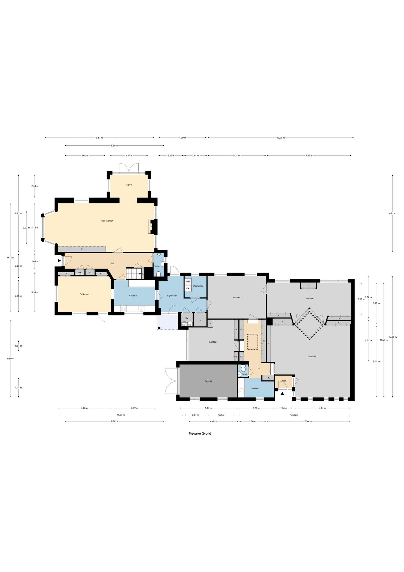 Plattegrond 1 van Kerkweg 22
