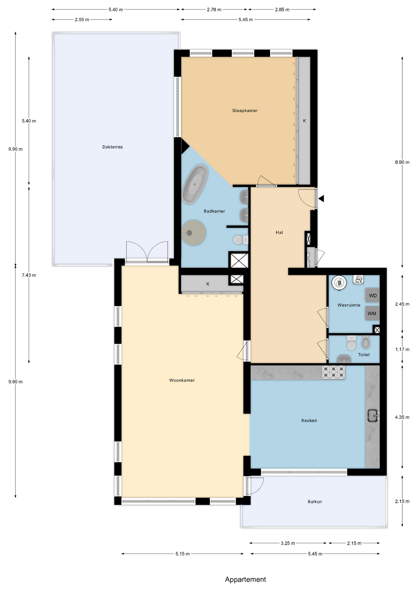 Plattegrond 1 van Slotlaan 86