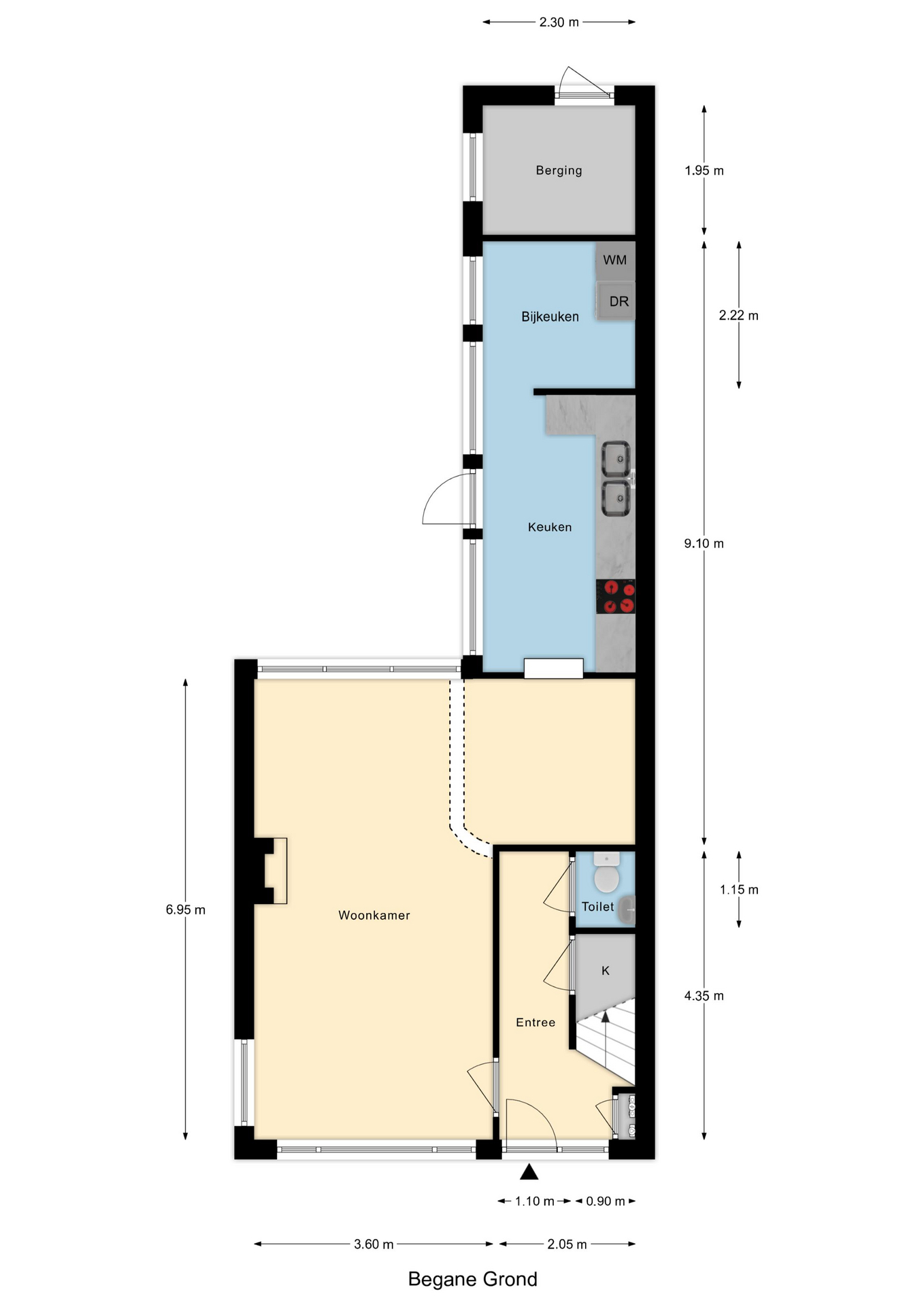 Plattegrond 1 van Polarisstraat 10