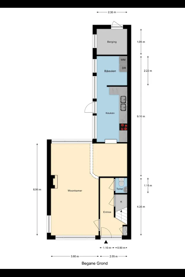 Plattegrond 1 van Polarisstraat 10