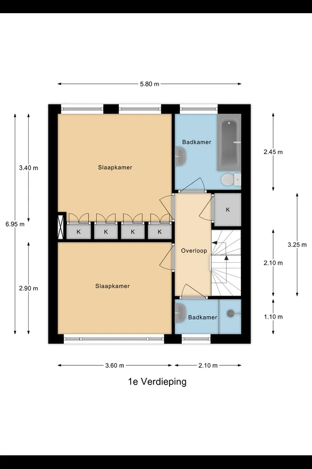 Plattegrond 2 van Polarisstraat 10