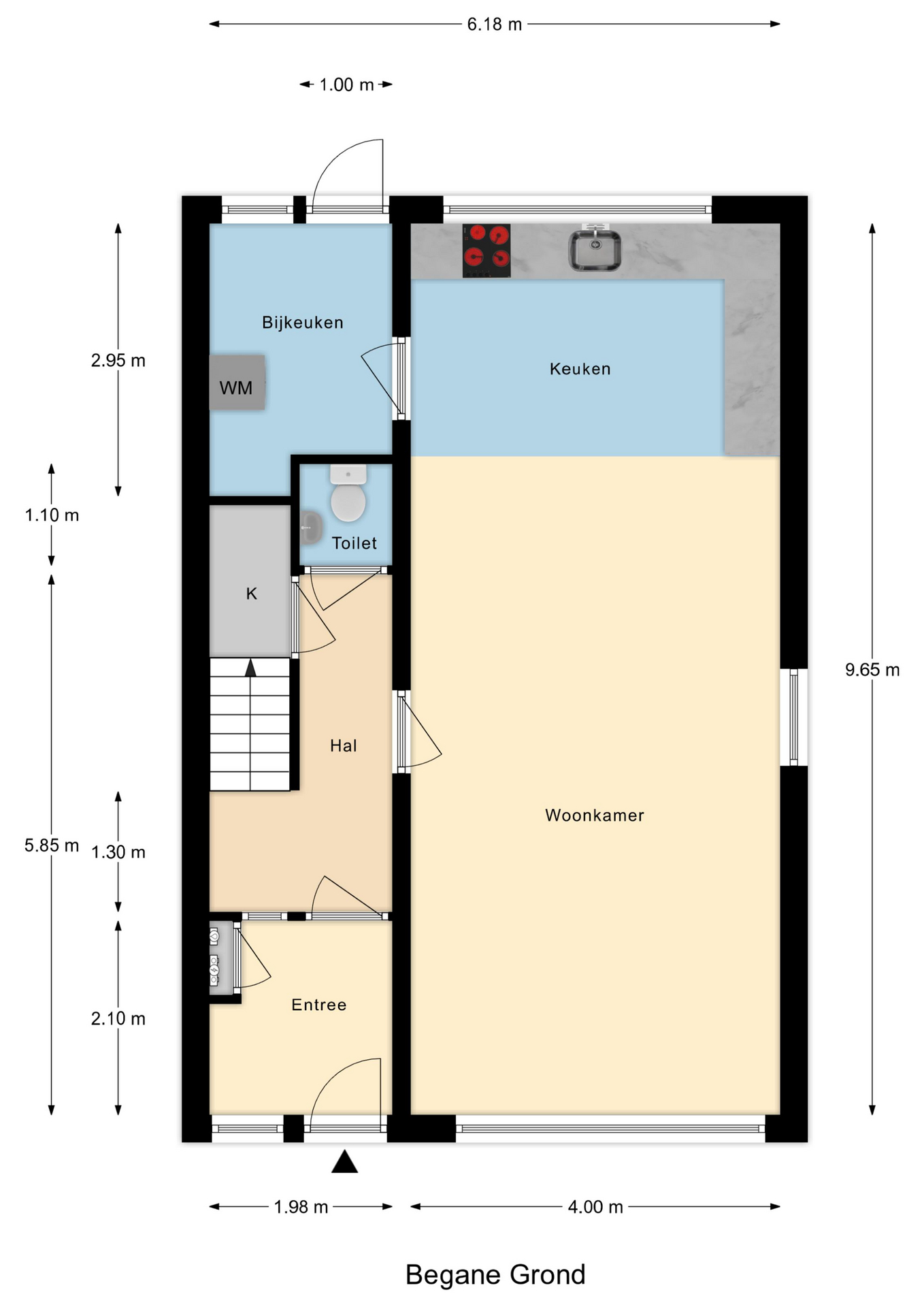 Plattegrond 1 van Julianastraat 4