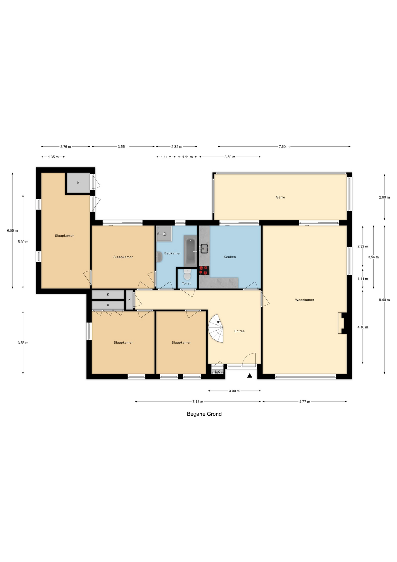 Plattegrond 1 van Woudseweg 4b