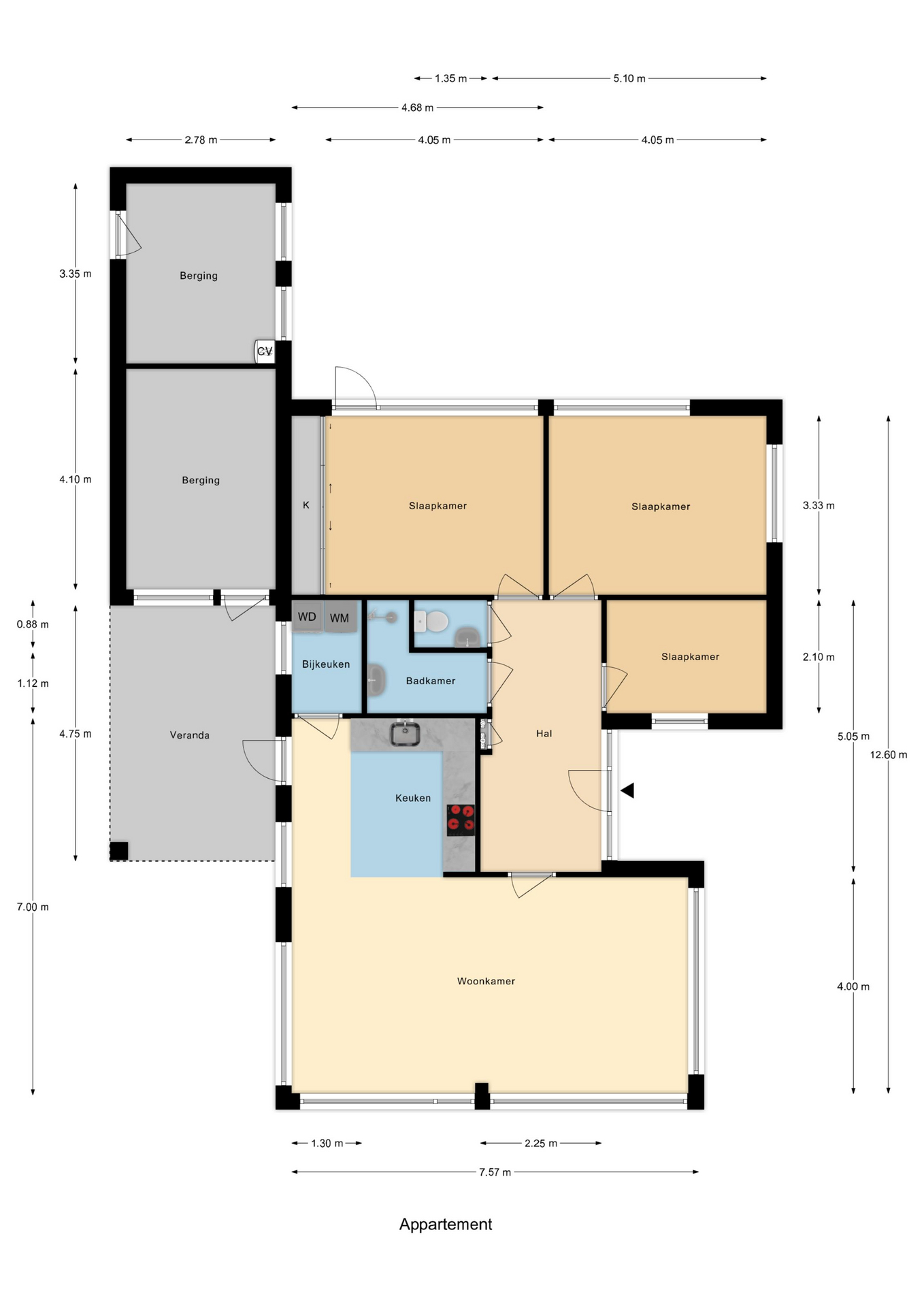 Plattegrond 1 van Parnassialaan 24
