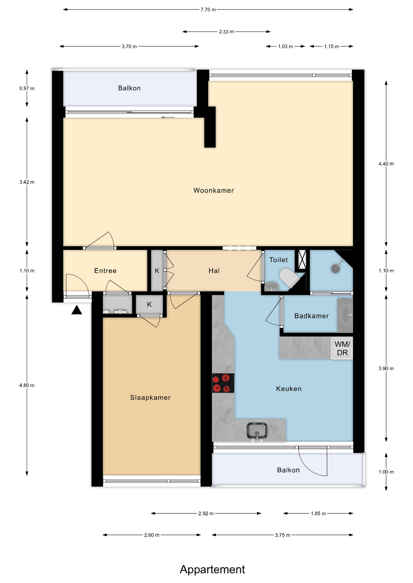 Plattegrond 1 van Ripperdaweg 6