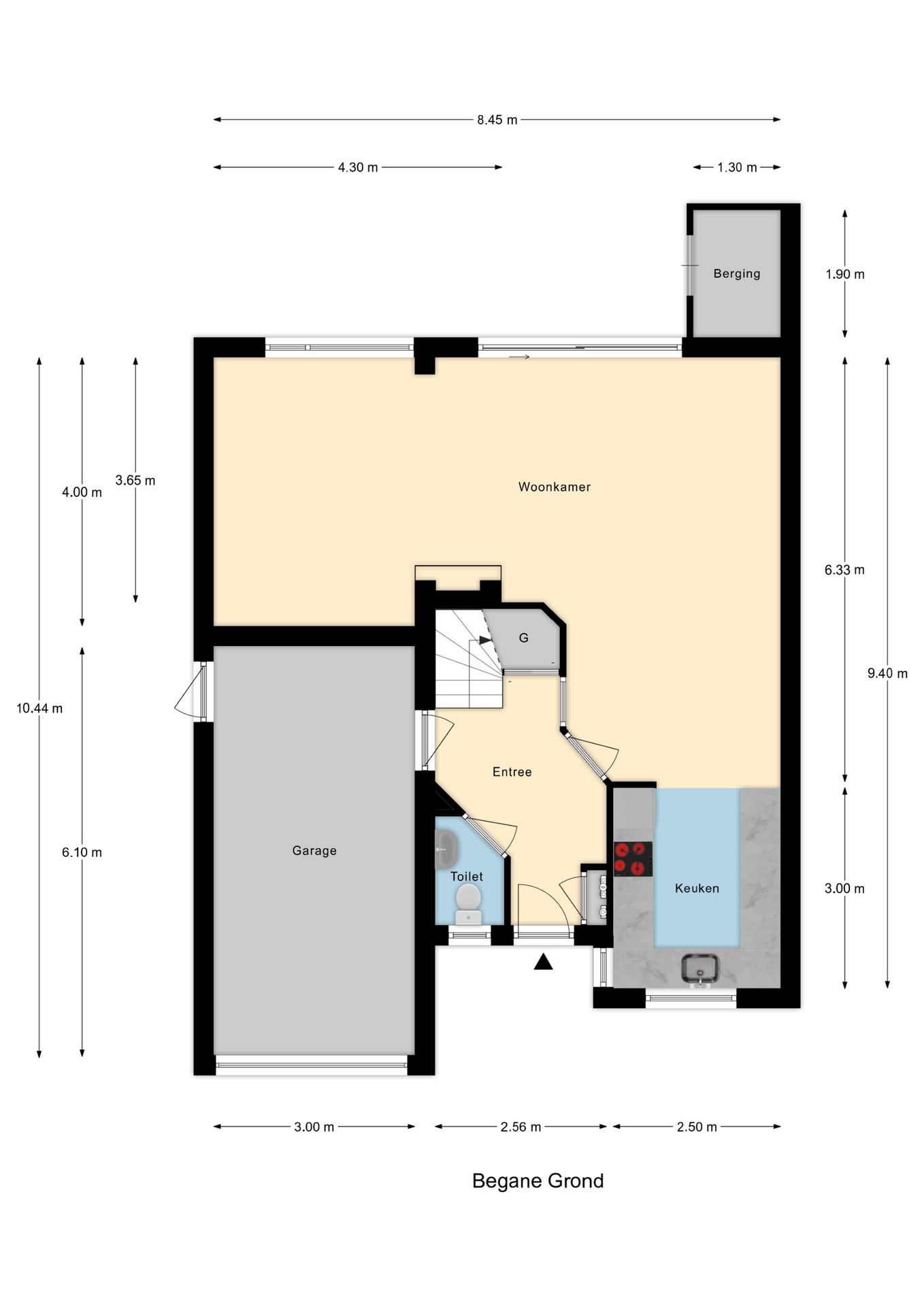 Plattegrond 1 van Vlierbessenstraat 8