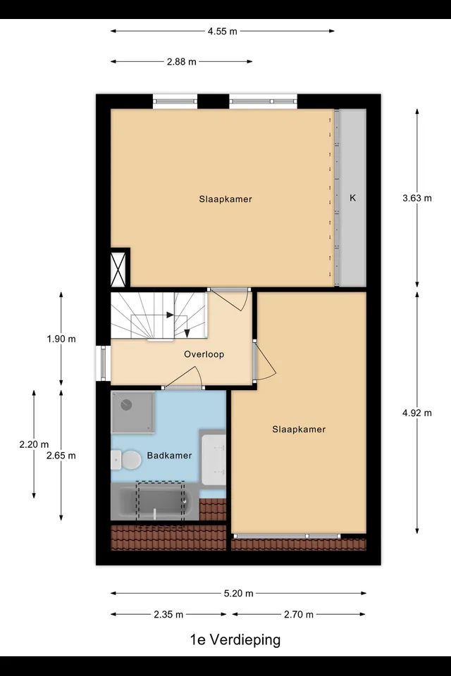 Plattegrond 2 van Vlierbessenstraat 8