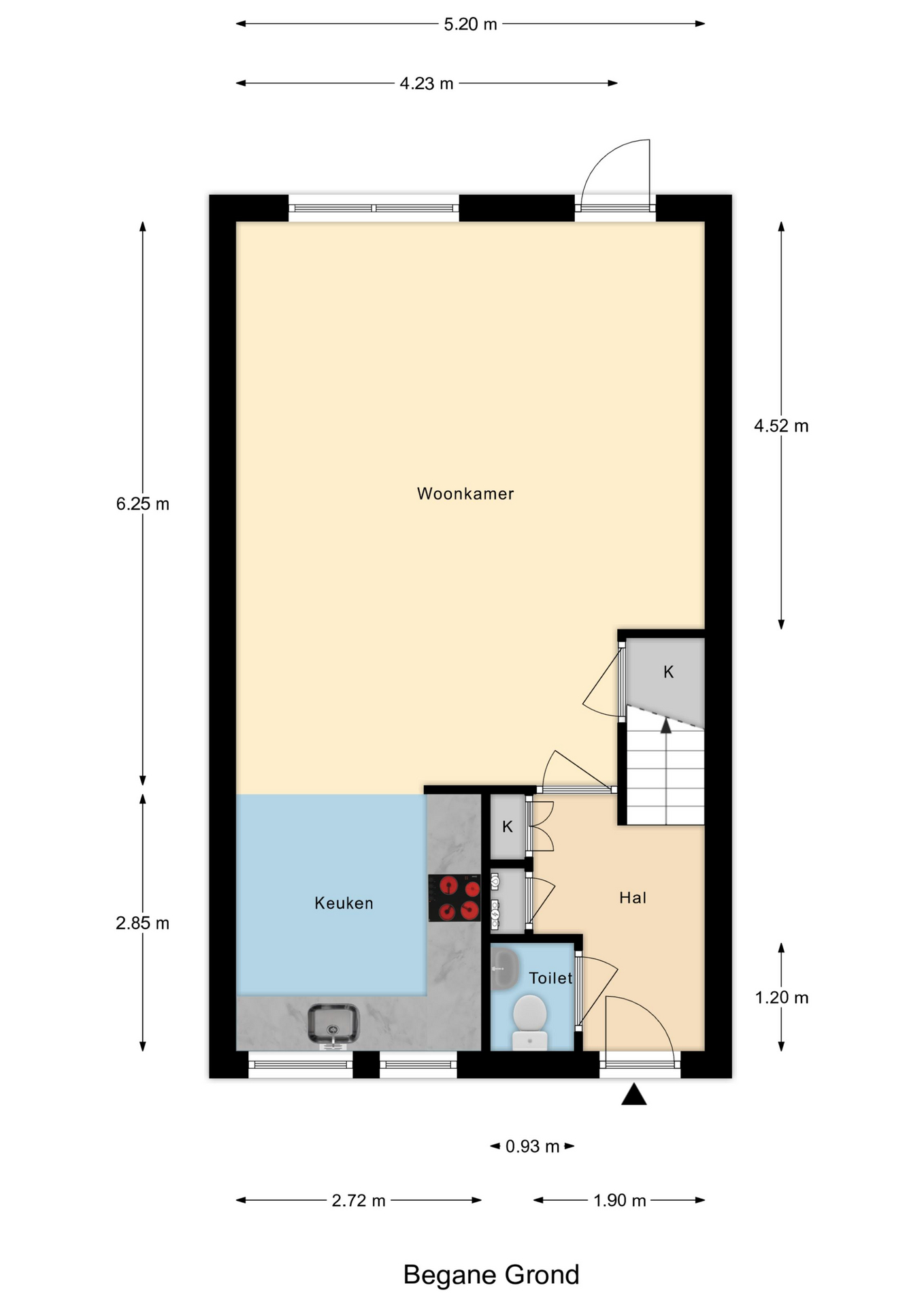 Plattegrond 1 van Buitenhof 5