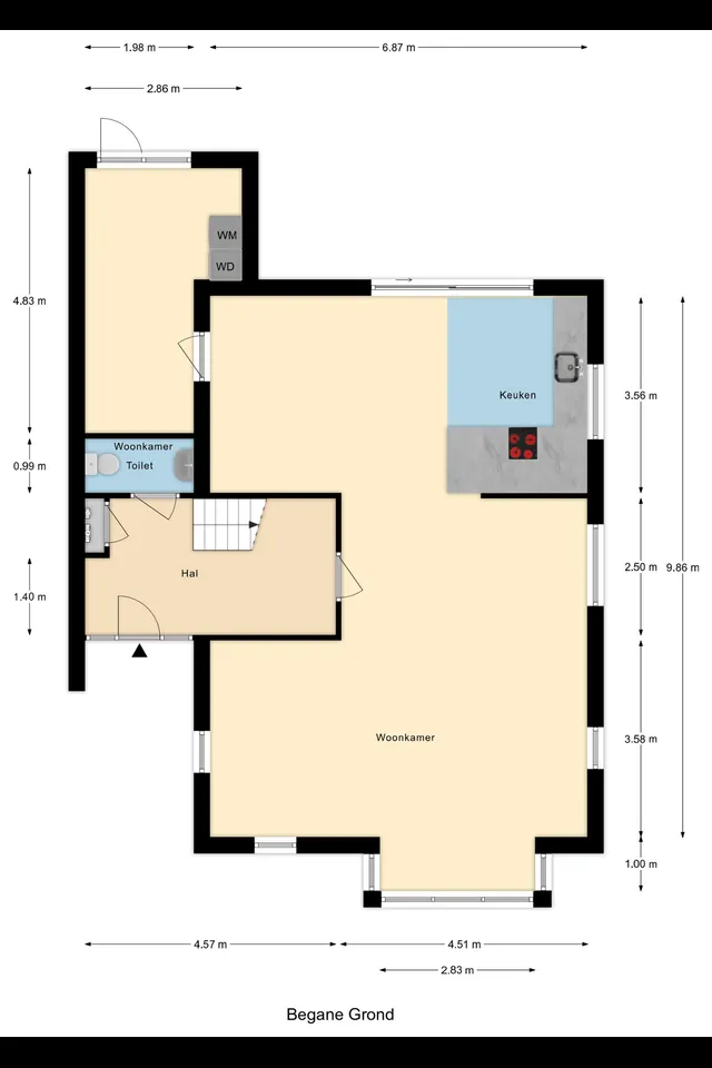 Plattegrond 1 van Molendijk 19c