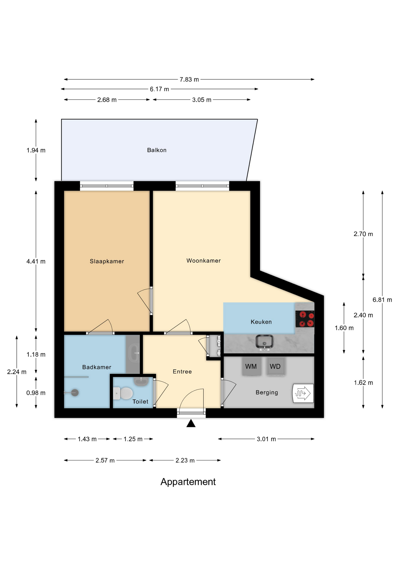Plattegrond 1 van Uitstraat 207