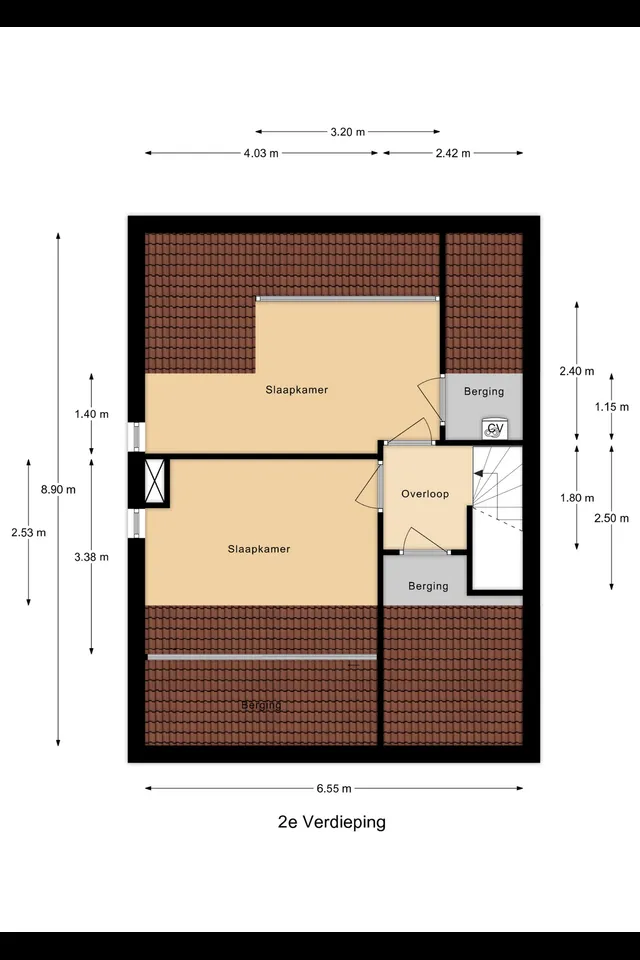 Plattegrond 2 van Nachtegalenlaan 8