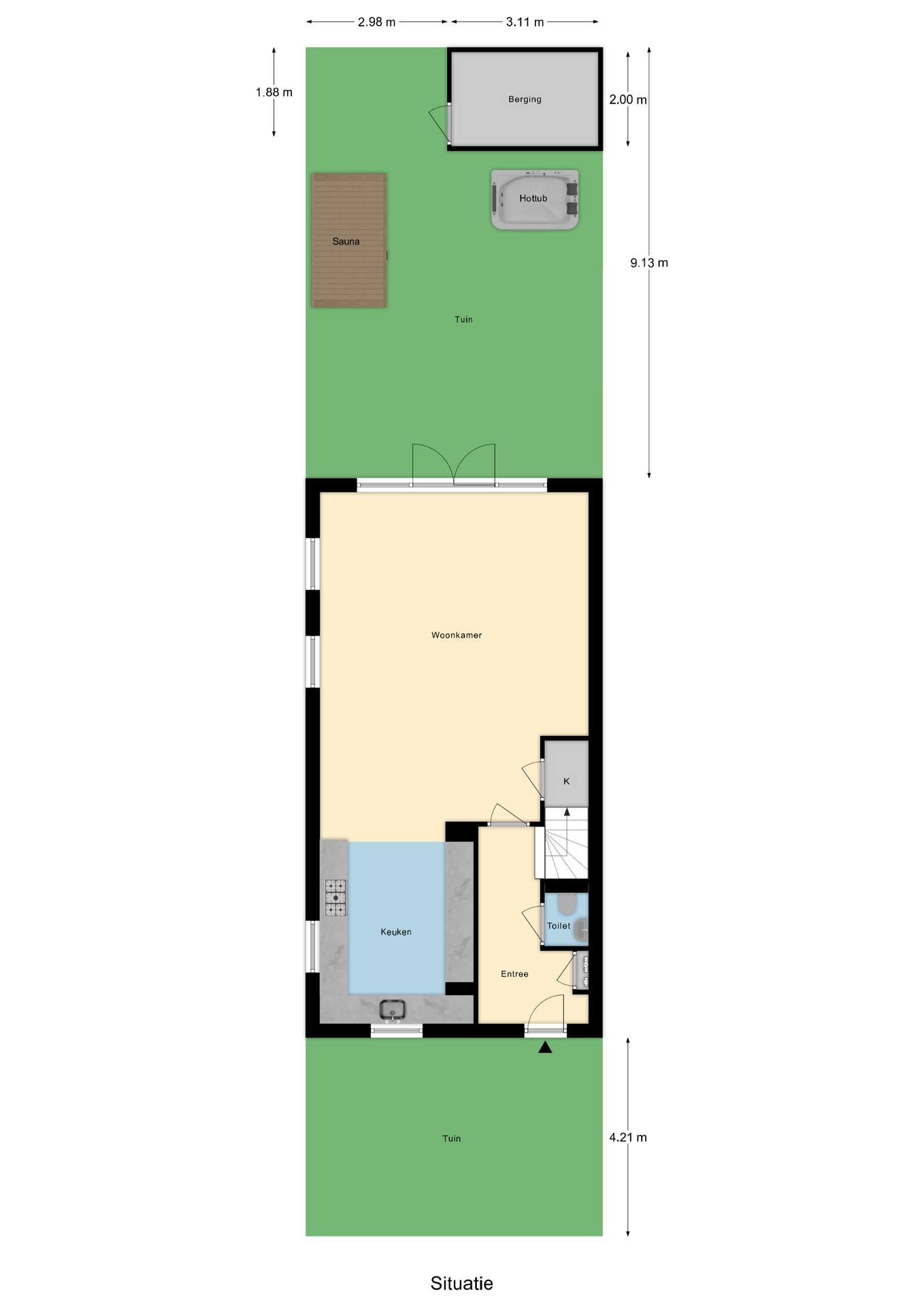 Plattegrond 1 van Prinses Arianestraat 14
