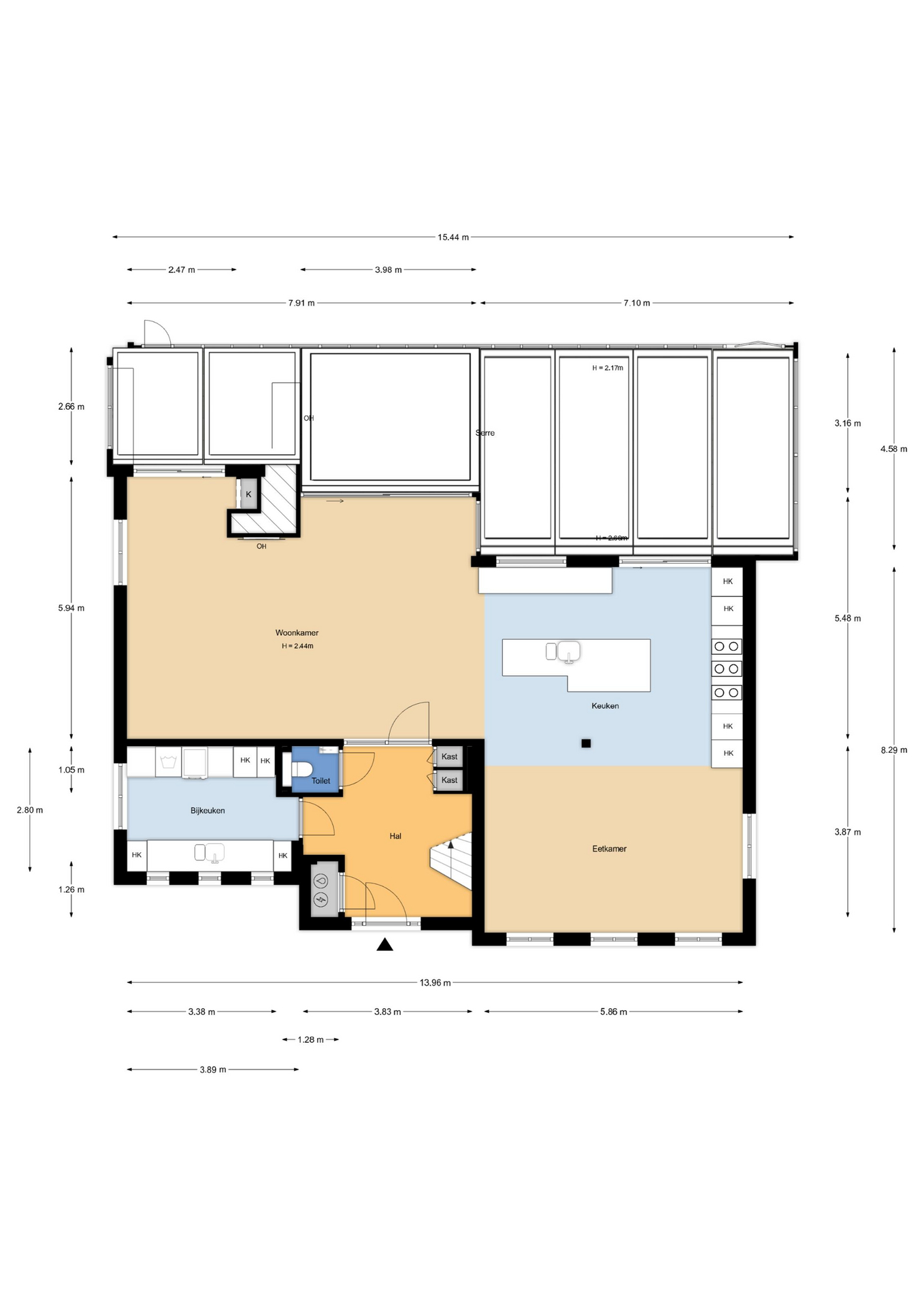 Plattegrond 1 van Molendijk 8