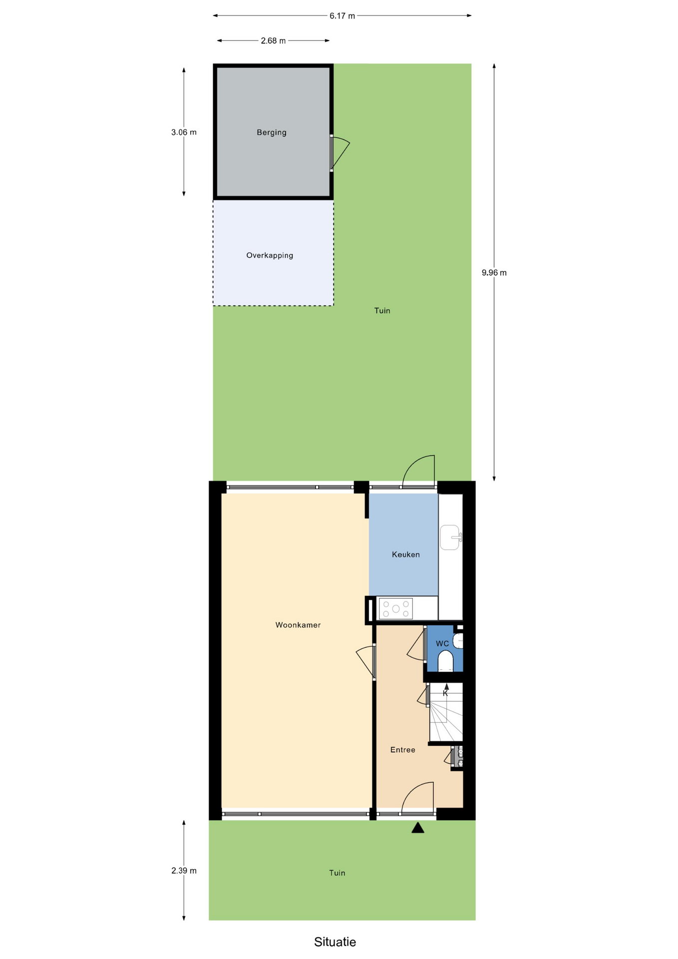 Plattegrond 1 van Leliestraat 17