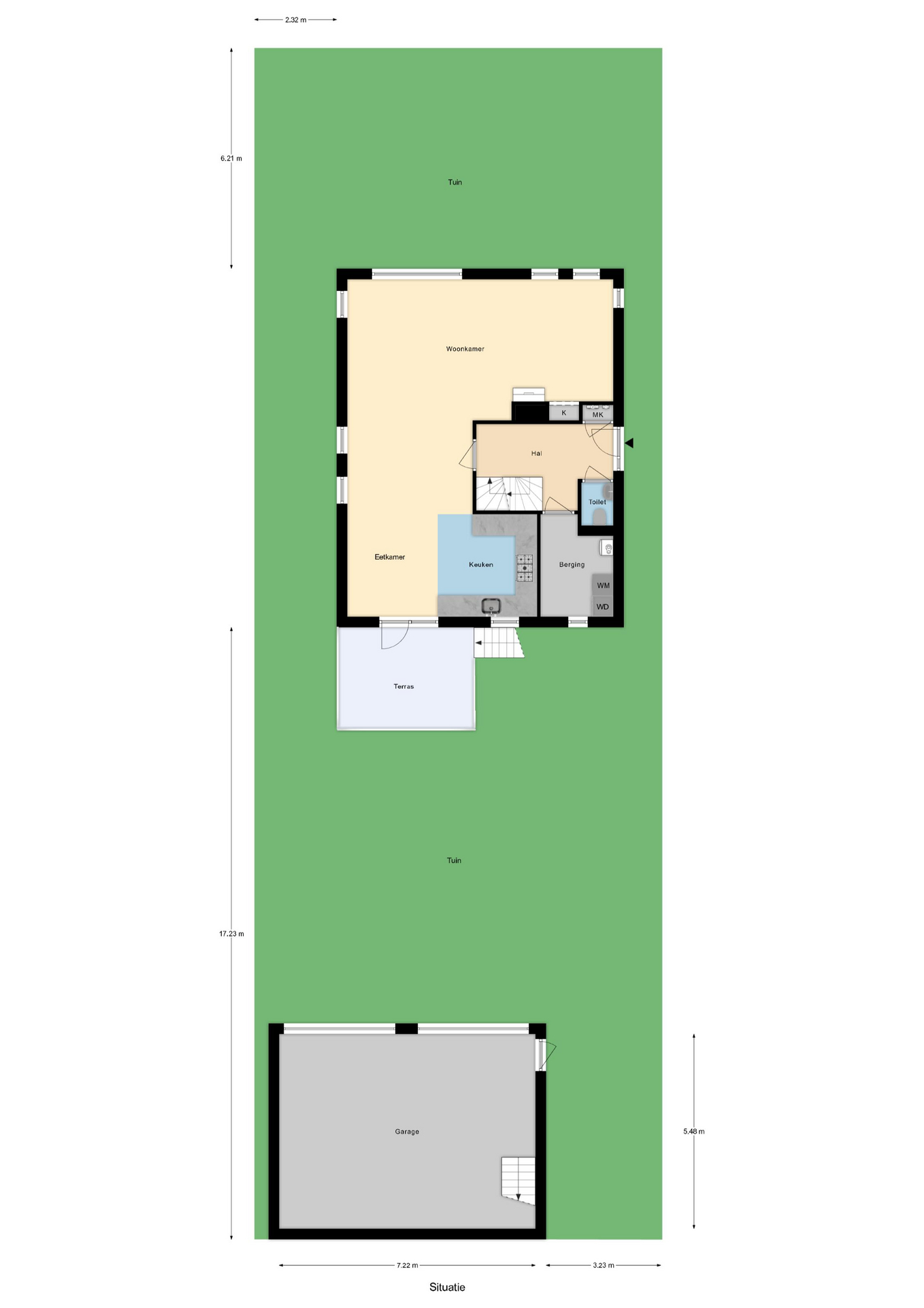 Plattegrond 1 van West Ringdijk 27