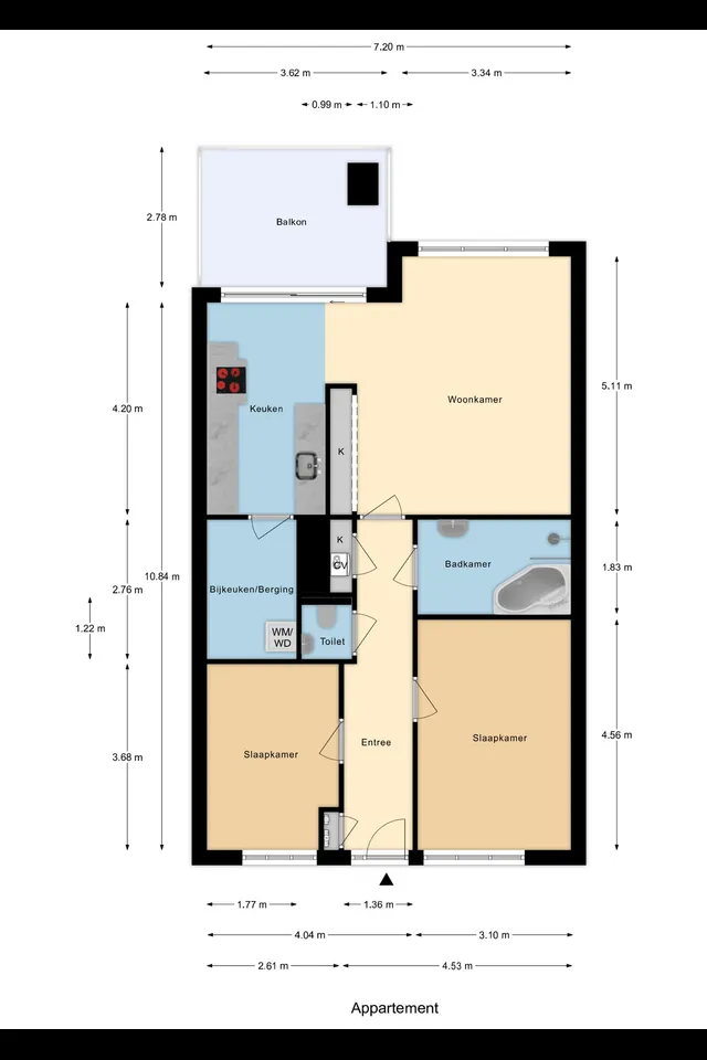 Plattegrond 1 van Valkennest 20