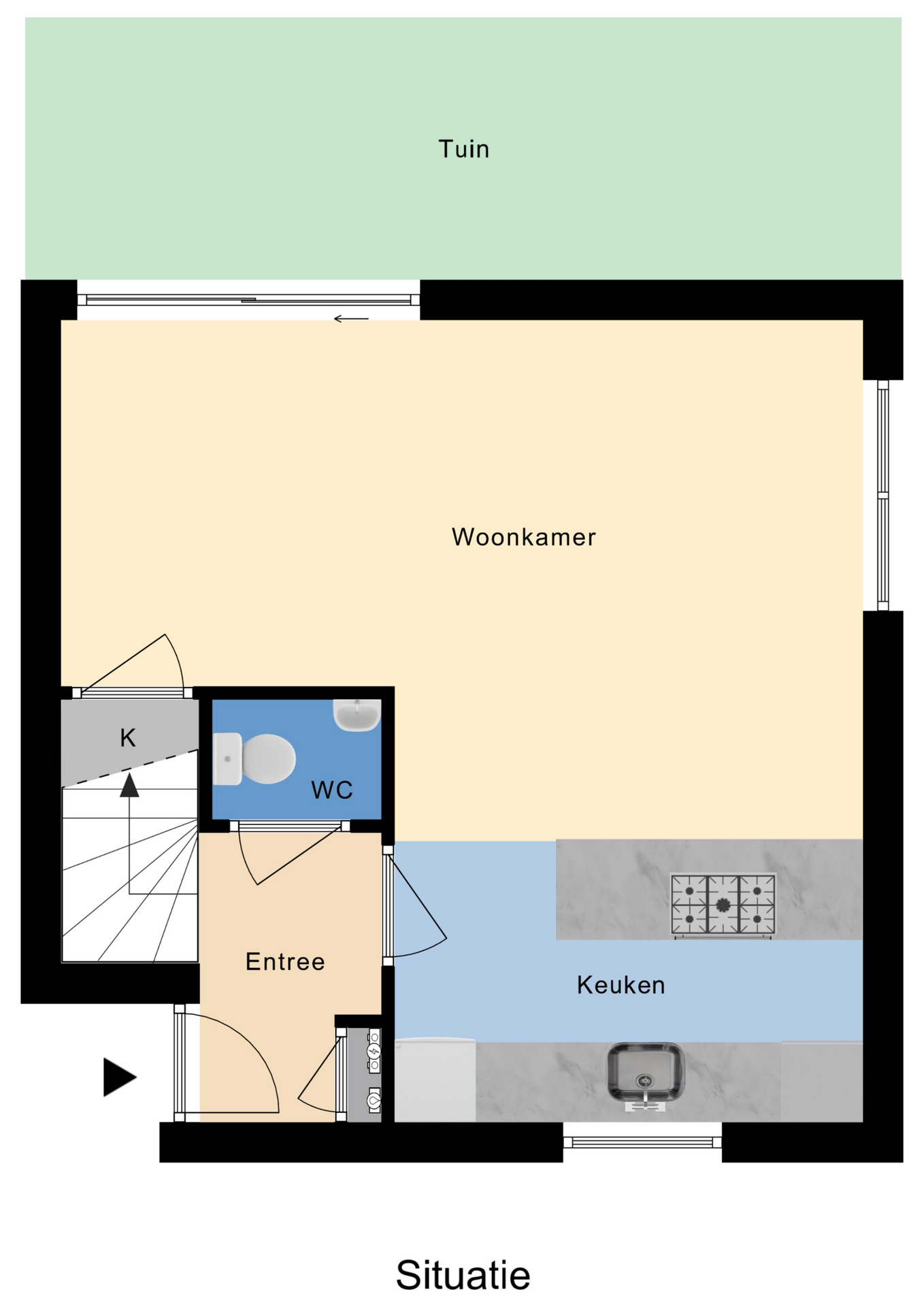 Plattegrond 1 van Prins Clausplein 12