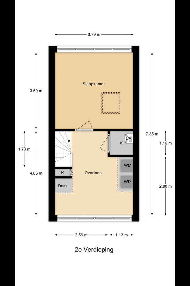 Plattegrond 2 van Prinses Irenestraat 6