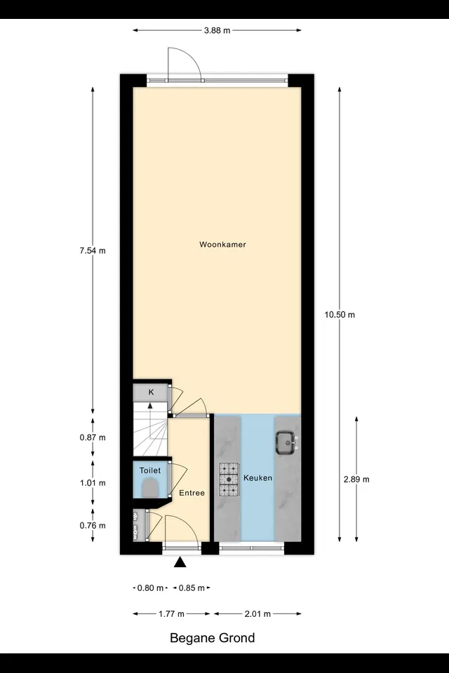Plattegrond 3 van Prinses Irenestraat 6