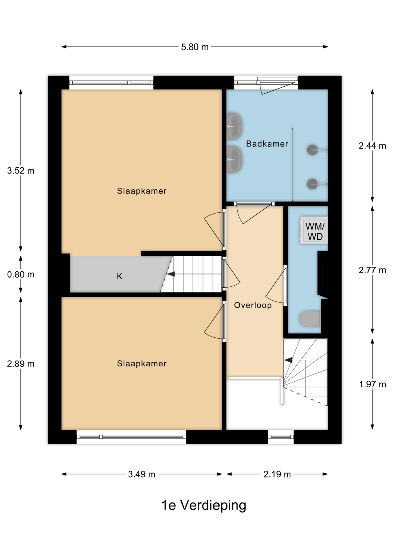Plattegrond 1 van Westeinde 121