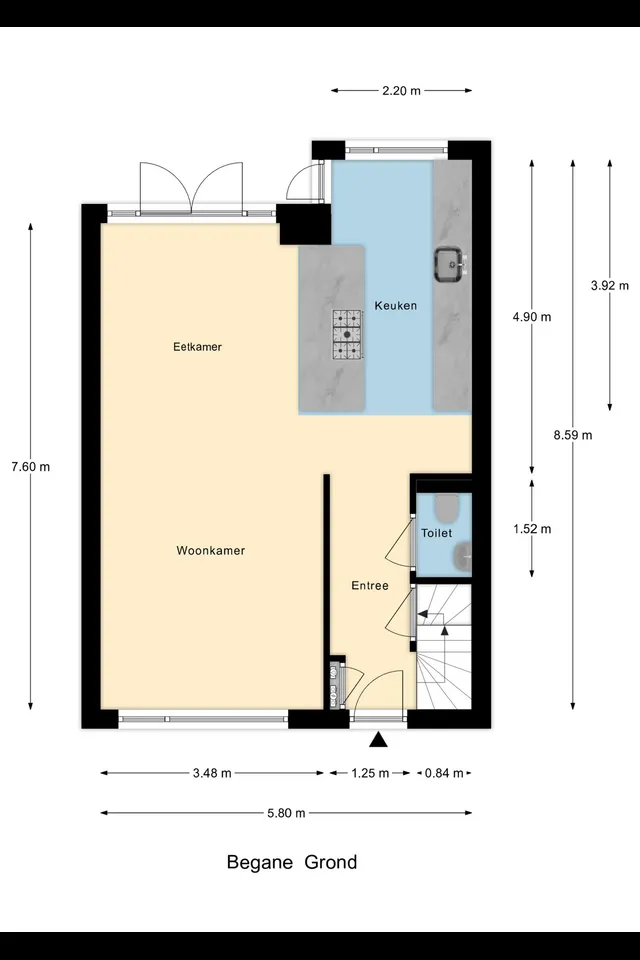 Plattegrond 2 van Westeinde 121
