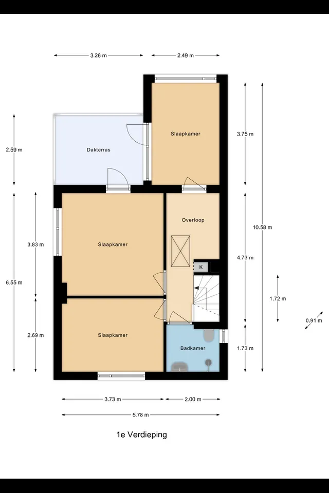 Plattegrond 3 van Westeinde 137