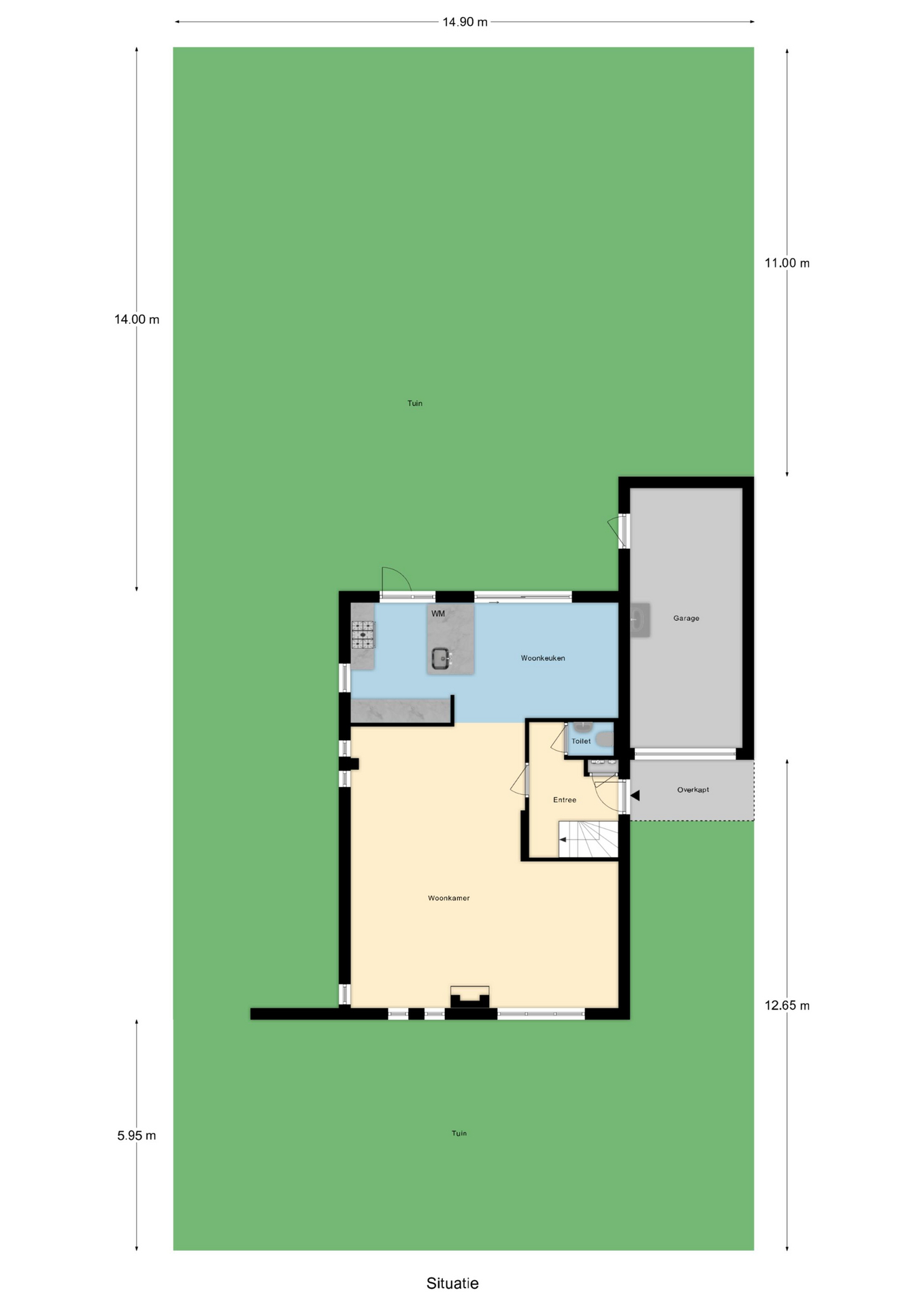 Plattegrond 1 van Land voor Water 58